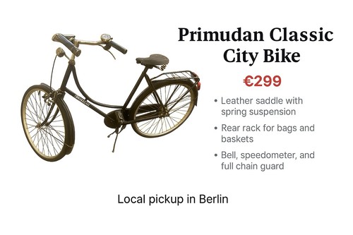 Vintage bicycle primudan - vintage,