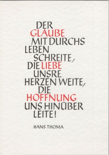 Spruchkarte hans thoma der - spruchkarte,