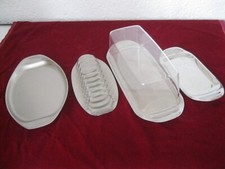 Vintage WMF Konvolut: Kastenkuchenplatte mit Haube, Toast-Tablett, Servierplatte