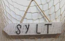 Treibholz Treibgut  Schild "Sylt" Wanddeko Rost maritim Wandbrett Holz 