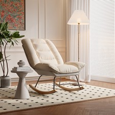 Schaukelstuhl Bezug aus Leinen