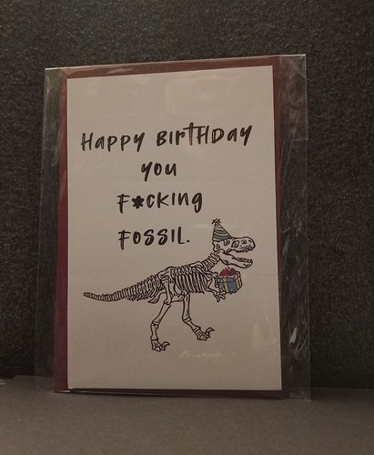 Geburtstagskarte fossil alter - geburtstagskarte,
