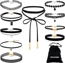 10 Stück Choker Halskette Set