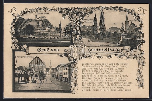 Ansichtskarte hammelburg - ansichtskarte,
