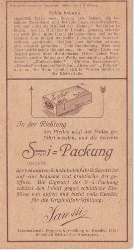 Sarotti werbung von 1911 auf - sarotti-werbung,