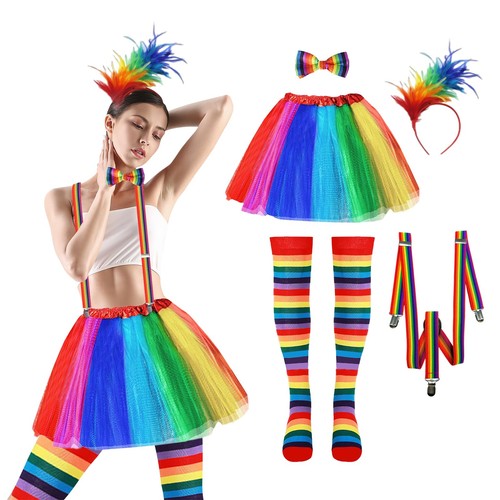 Regenbogen karnevalskostüm - regenbogen,