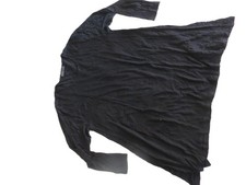 Barbara Speer Longshirt Überwurf Lagenlook Crincle Gr. 2 schwarz Viskose/PE