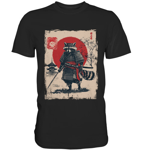 Samurai waschbär shirt - waschbär, t-shirt