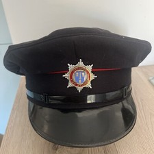 Alte Feuerwehr Schirmmütze, Mütze, Fire Brigade CHESHIRE, England,  Original
