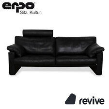 Erpo CL 300 Leder Zweisitzer Schwarz Sofa Couch