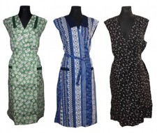 Wickelkittel Kittel Schürze Hauskleid Wickelschürze