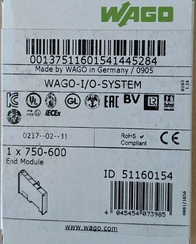 Wago 750 600 busendklemme - 750-600,