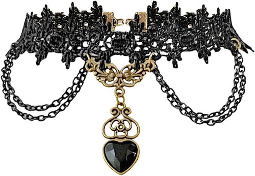 Gothic spitze choker halskette - gothic,