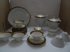 Hutschenreuther Hohenberg Kaffeeservice Teeservice 6 Personen Gold-Platinrand