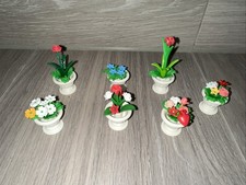 Playmobil 7x Pflanzen Blumen im Topf weiß Set 2