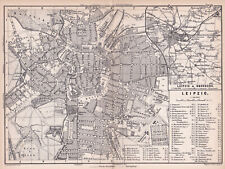 Alter Stadtplan Alte Landkarte Karte Leipzig Original keine Kopie um 1900
