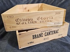 Set 2x 6er Weinkiste OHK Holzkiste Gloria Frankreich Aufbewahrung Deko Box 