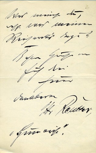 Autograph otto reutter - -,
