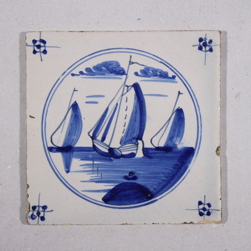 Delft fliese mit - mit, blaumalerei