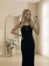 Mango Maxikleid schwarz