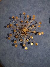 Wanddeko Metall Herzform Goldfarben Wanddekoration Wandbild Ornament 