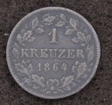 1864 1 Kreuzer - GR. HESSISCHE