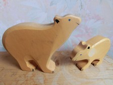 HOLZTIGER Figuren Arktis Eisbär groß klein Brandstempel