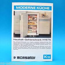 Haushalt-Gefrierschrank H 115 TK Monsator DDR 1975 Prospekt Werbung DEWAG K19 B