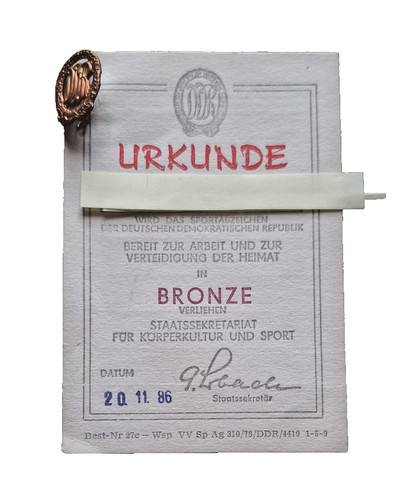 Ddr sportabzeichen bronze - sportabzeichen,