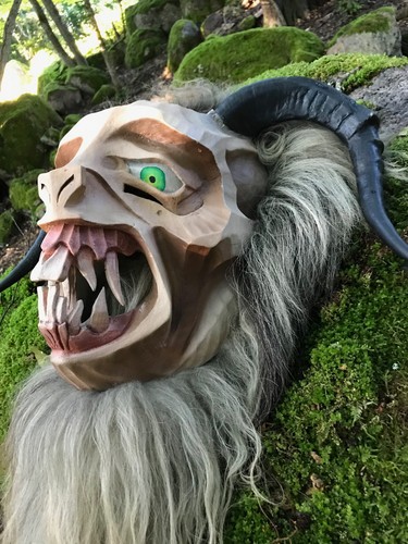 Krampus maske holz - krampus,