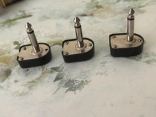 3er SET 6,3mm KLINKE MONO STECKER für E-GITARRE von 80er JAHRE