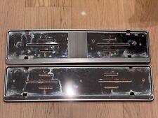 2x Nummernschildhalter Kennzeichenhalter Edelstahl Chrom poliert INOX V2A