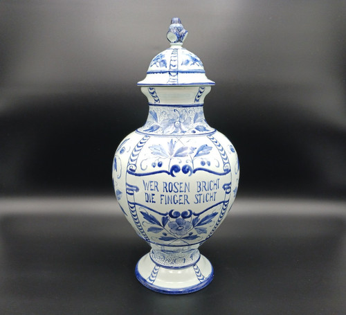Vase keramik urne - urne, blau