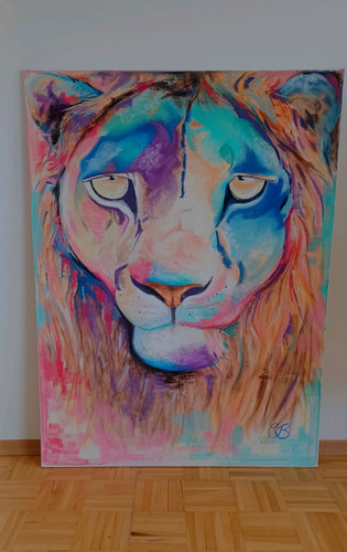 Gemälde popart löwe - gemälde,