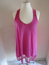 Tunika Kleid Gr. 36-38 Magenta Strandkleid Spitze