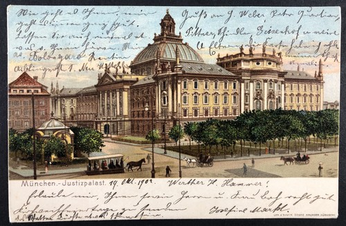 München justizpalast mit - ak,