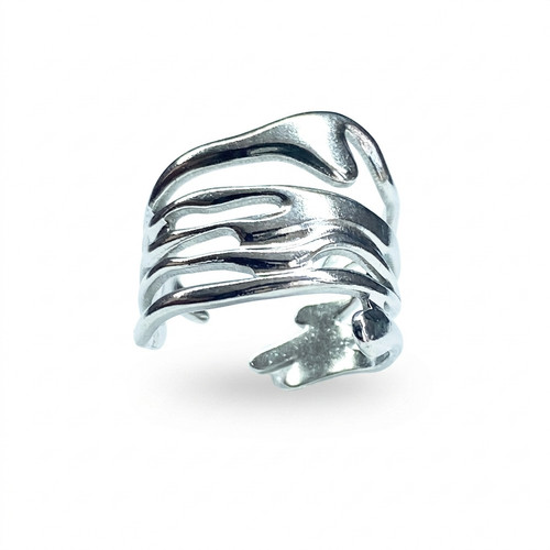 Edelstahl ring silber damen - edelstahl,