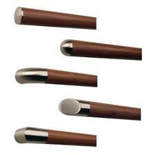 Handlauf Nussbaumf Geländer Set dunkel braun Holz Treppe Griff Stange Edelstahl