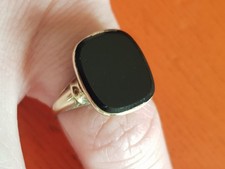 Antik 333 Gold Siegelring Onyx