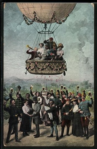 Fesselballon soldaten mit - fesselballon,,