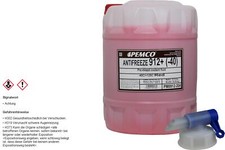 20 Liter PEMCO Kühlerfrostschutz Typ G12+ Antifreeze (-40) rot + Auslaufhahn