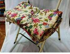Indische Baumwolle Vogel Druck Kantha Quilt Bettwäsche Überwurf Sofa Decke Ta...