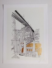 VIMOC Fine Art Print Porto Ponte Luis I, Blattgold, signiert B25 x L33,5 cm 2017