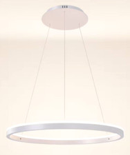 s.LUCE LED Ring Pendelleuchte Hängeleuchte LED Hängelampe Rund 60cm Weiß NEU