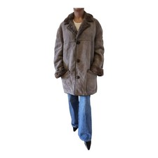 Vintage shearling mantel damen - vintage,