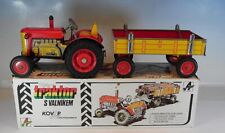 Kovap  1/25 Blech Zetor Farm Traktor Trecker m. Anhänger Uhrwerkantrieb OVP#3092
