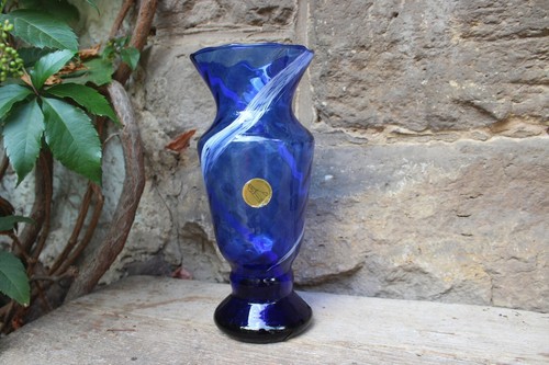 Vase cm blaues glas - 26,