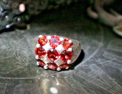 Massiver granat ring 925 - ring,