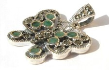 Pendant 925 Silver 8x Emerald