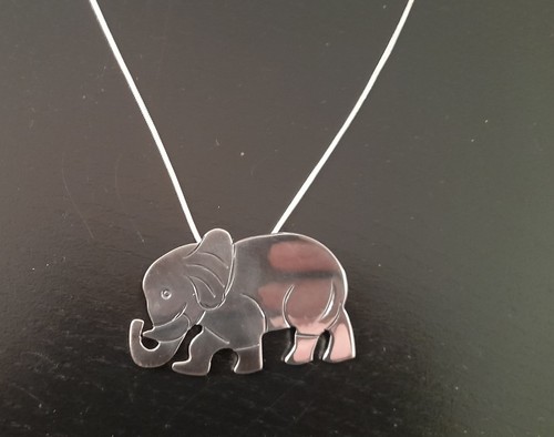 Silberanhänger elefant mit - silberanhänger,